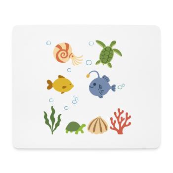 Nautilus Unterwasser Kinder Meeresschildkröte Meer - Mousepad (Querformat) - Weiß - Vorne