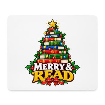 Merry & Read Buch-Weihnachtsbaum - Mousepad (Querformat) - Weiß - Vorne