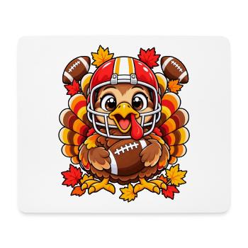 Thanksgiving Football Truthahn - Mousepad (Querformat) - Weiß - Vorne