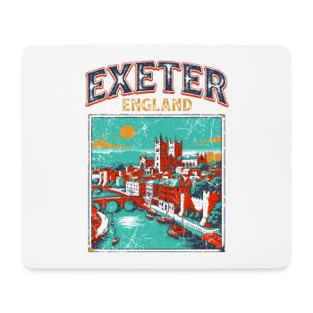 Vintage Exeter England Cityscape Retro Travel - Mousepad (Querformat) - Weiß - Vorne