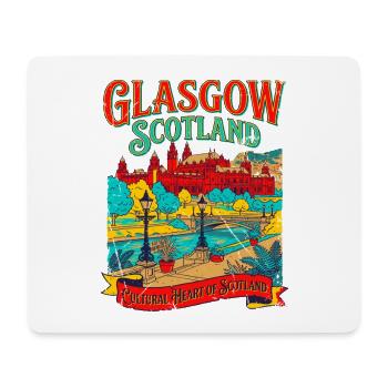 View City Glasgow Scotland Cultural Heart - Mousepad (Querformat) - Weiß - Vorne