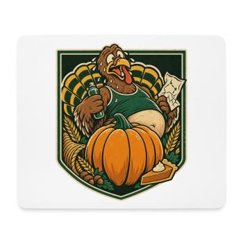 Thanksgiving Truthahn übersatt beim Lauf - Mousepad (Querformat) - Weiß - Vorne