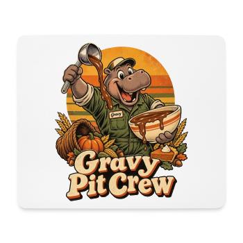 Thanksgiving Nilpferd Gravy Pit Crew - Mousepad (Querformat) - Weiß - Vorne