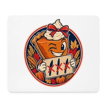 Thanksgiving Kürbiskuchen Zu Süß Zum Anschneiden - Mousepad (Querformat) - Weiß - Vorne
