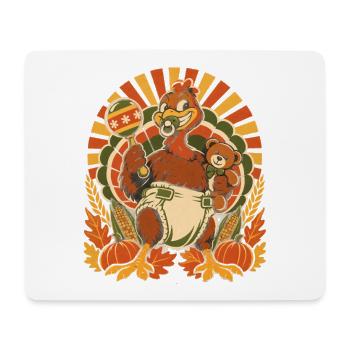Thanksgiving-Truthahn als freches Baby - Mousepad (Querformat) - Weiß - Vorne