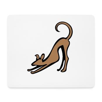Katzenstrecken-Silhouette - Mousepad (Querformat) - Weiß - Vorne