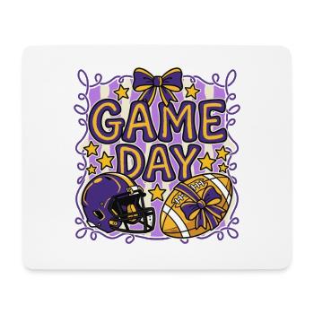 Spieltag – Lila-Gold-Football-Fan-Mama - Mousepad (Querformat) - Weiß - Vorne