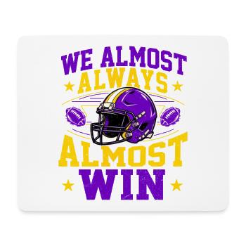 Wir gewinnen fast immer – lila und goldener Fan - Mousepad (Querformat) - Weiß - Vorne