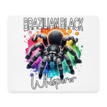 Schwarze Vogelspinne Flüsterer - Mousepad (Querformat) - Weiß - Vorne