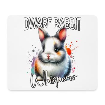Zwergkaninchen Flüsterer - Mousepad (Querformat) - Weiß - Vorne