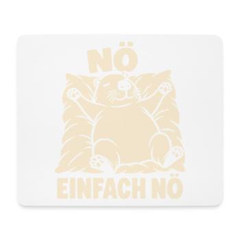 Nö, einfach nö – Schlafendes Capybara - Mousepad (Querformat) - Weiß - Vorne