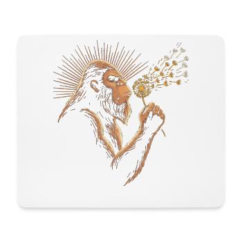 Bigfoot bläst Löwenzahn Vintage - Mousepad (Querformat) - Weiß - Vorne