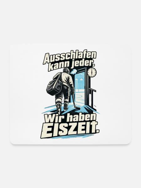 Eishockeyspieler Hobbyspieler Eiszeit Humor - Mousepad (Querformat) - Weiß