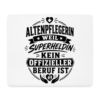 Altenpflegerin Superheldin - Mousepad (Querformat) - Weiß - Vorne
