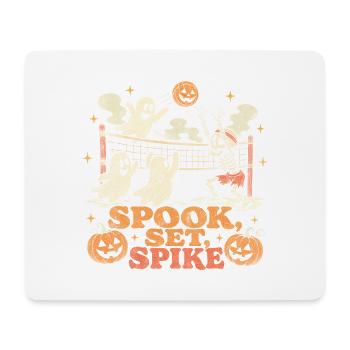 Halloween Volleyball Skelett Geist - Mousepad (Querformat) - Weiß - Vorne