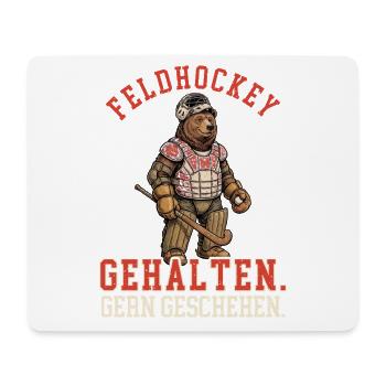 Feldhockey Torwart lustig - Gehalten - Mousepad (Querformat) - Weiß - Vorne