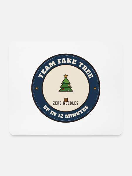 Team Fake Tree: In 12 Minuten wieder - Mousepad (Querformat) - Weiß