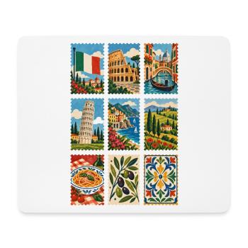 Italien Briefmarken - Mousepad (Querformat) - Weiß - Vorne