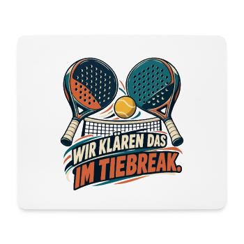 PADEL - Tennis Tiebreak Motiv - Mousepad (Querformat) - Weiß - Vorne