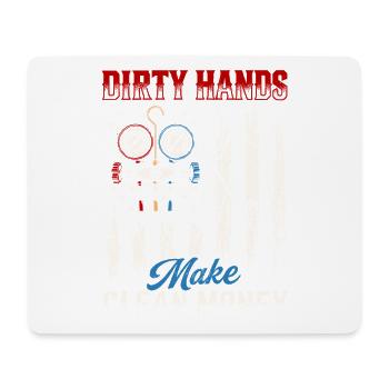 Schmutzige Hände verdienen sauberes Geld – Blaukragen-HVAC-Betrieb - Mousepad (Querformat) - Weiß - Vorne