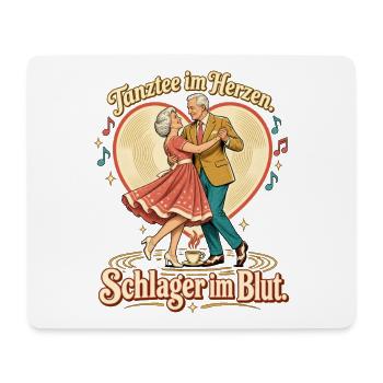Schlagerfan Oma Opa Schlagerliebe Tanztee - Mousepad (Querformat) - Weiß - Vorne