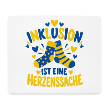 Inklusion ist eine Herzenssache – Down Syndrom - Mousepad (Querformat) - Weiß - Vorne