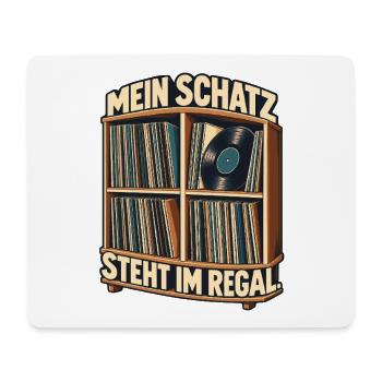 Vinyl Mein Schatz steht im Regal - Mousepad (Querformat) - Weiß - Vorne