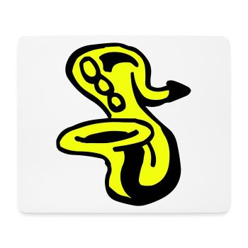 Saxophone - Mouse Pad (horizontal) - white - Front