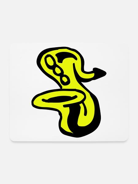 Saxophon - Mousepad (Querformat) - Weiß