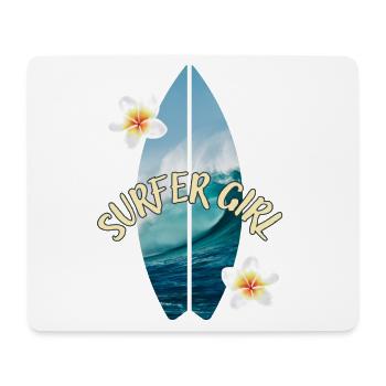 Surfer Girl - Mousepad (Querformat) - Weiß - Vorne