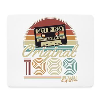 Original 1989 Vintage Birthday Vintage Retro - Mouse Pad (horizontal) - white - Front