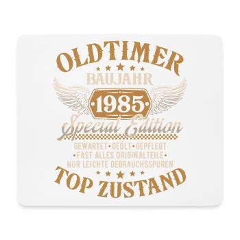 Oldtimer Baujahr 1985 Jahrgang Geburtstag Geschenk - Mousepad (Querformat) - Weiß - Vorne