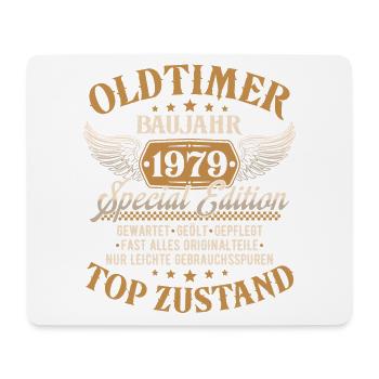 Oldtimer Baujahr 1979 Jahrgang Geburtstag Geschenk - Mousepad (Querformat) - Weiß - Vorne
