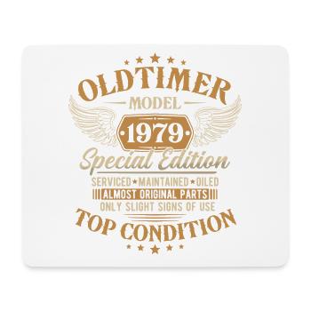 Oldtimer 1979 Jahrgang geboren Geburtstag Geschenk - Mousepad (Querformat) - Weiß - Vorne