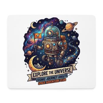 Cosmos Adventure Robot Explorer - Mouse Pad (horizontal) - white - Front