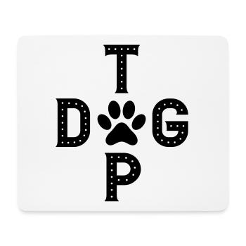 Farben änderbar | Top Dog - Bester Hund TOPDOG - Mousepad (Querformat) - Weiß - Vorne