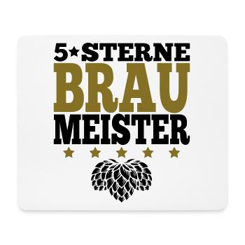 Braumeister Hopfen Brauer Brauerei Farben änderbar - Mousepad (Querformat) - Weiß - Vorne