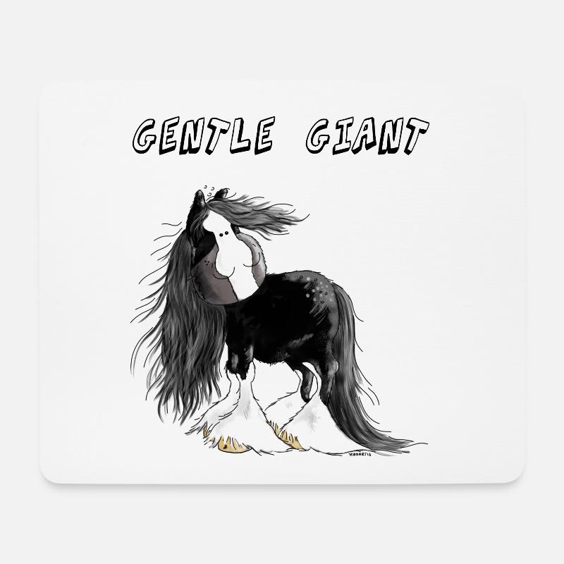 Hier ist das Shire Horse - Mousepad (Querformat) - Weiß