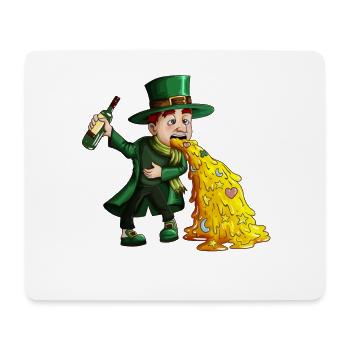 Drôle de lutin buveur pour la Saint-Patrick - Tapis de souris (format paysage) - blanc - Devant