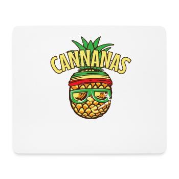 Kiffen Stoner Pineapple Hemp Cannanas Joint Bong - Mouse Pad (horizontal) - white - Front