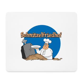 Schnitzel Essen ich hab einen Schnitzelfriedhof - Mousepad (Querformat) - Weiß - Vorne