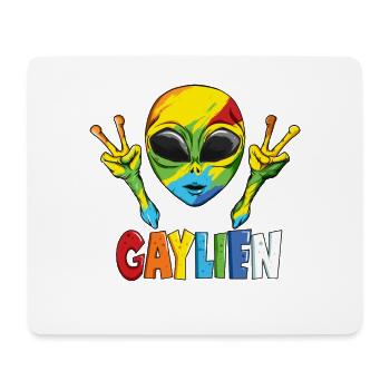 regRegenbogenfarbenes Alien Gaylien LGBTQ Männersh - Mousepad (Querformat) - Weiß - Vorne