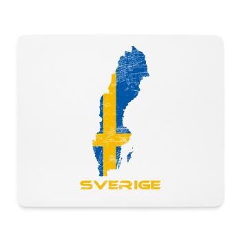 Suède Pays-Drapeau - Tapis de souris (format paysage) - blanc - Devant