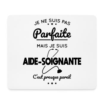 Pas parfaite mais je suis aide-soignante - Tapis de souris (format paysage) - blanc - Devant