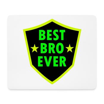 Best bro ever (Wappen, Sterne) - Mousepad (Querformat) - Weiß - Vorne