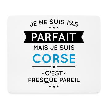 Je ne suis pas parfait mais je suis Corse - Tapis de souris (format paysage) - blanc - Devant