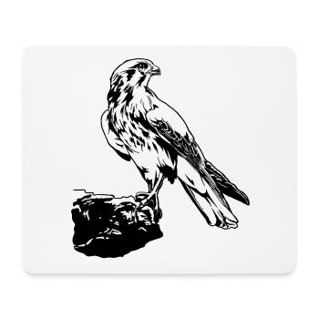 Falke Vogel sitzt auf Baum Cool Vogel Liebhaber Geschenk - Mousepad (Querformat) - Weiß - Vorne