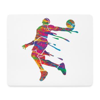 Basketballspieler Bunte Farbe Slam Dunk Sport - Mousepad (Querformat) - Weiß - Vorne