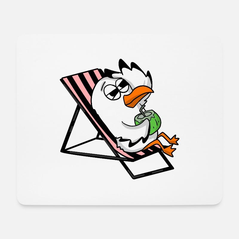 Möwe - Mousepad (Querformat) - Weiß
