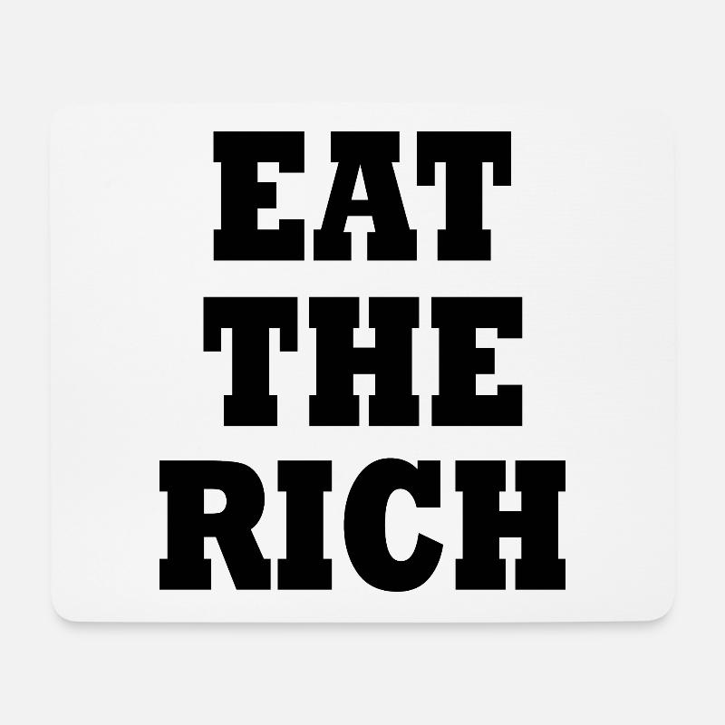 Eat the rich - Mousepad (Querformat) - Weiß